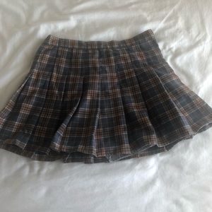 Japan plaid pleated skirt